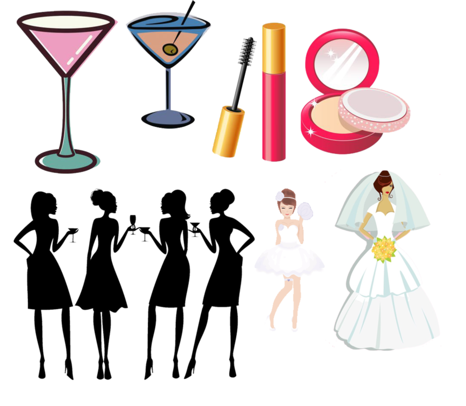 957x834 Bachelorette And Wedding Items Clipart By Darkadathea