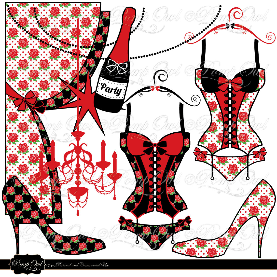 1128x1128 Instant Download Bachelorette Party Rose Passion Lingerie Corset