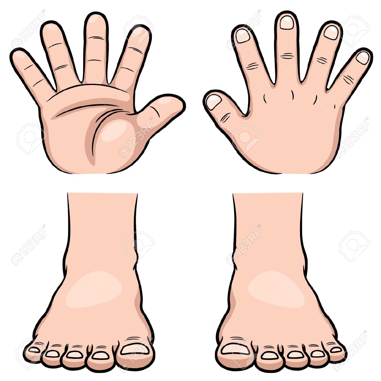 1300x1300 Feet Clipart Hand Foot