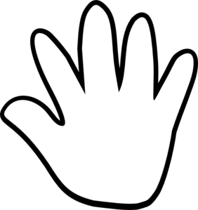 282x299 White Hand Clipart