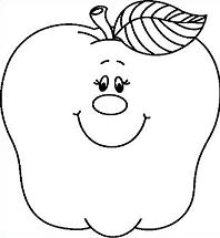 198x215 Apple Clipart Black And White