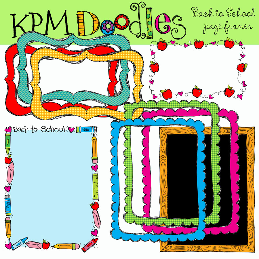 900x900 Back To School Page Borders