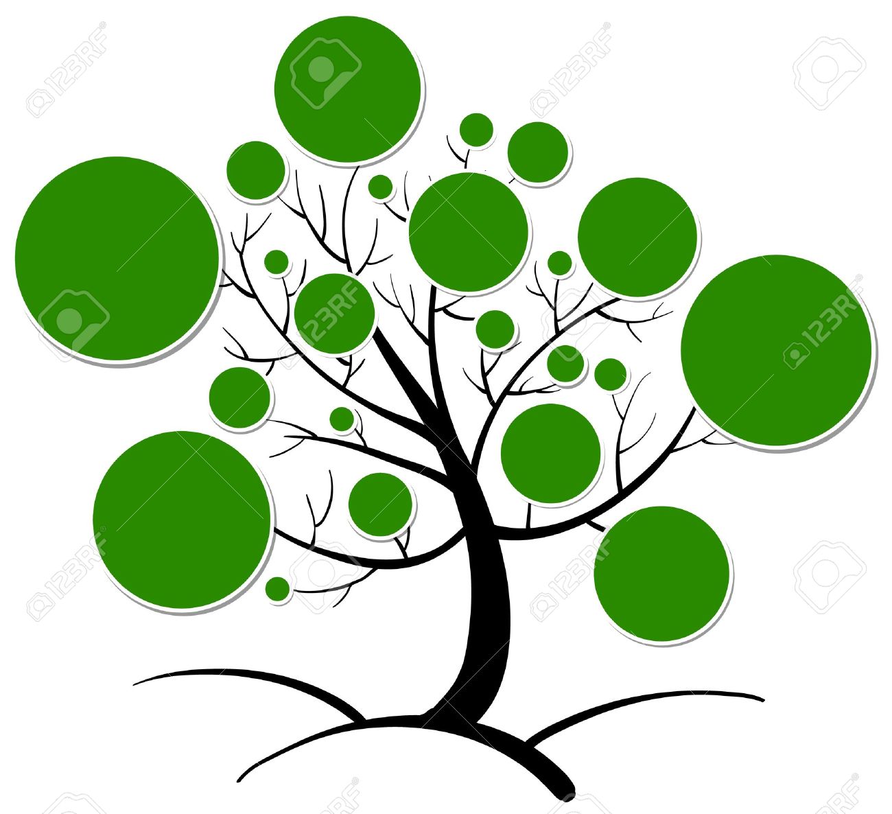 1300x1186 Illustration Of Tree Clipart On A White Background Royalty Free