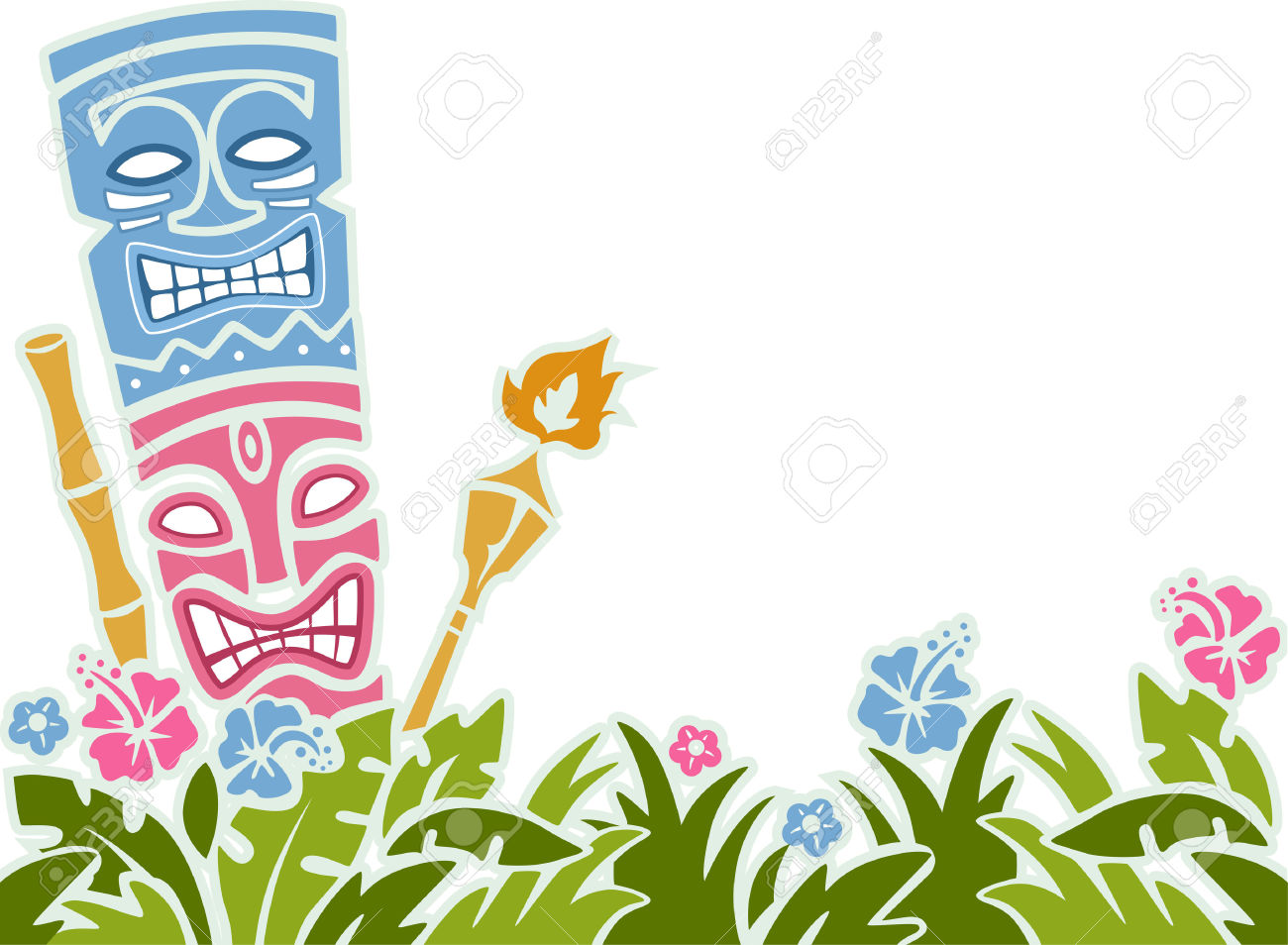 1300x954 Background Clipart Hawaiian