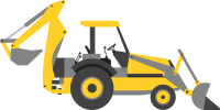 200x100 Free Construction Clipart Graphics. Wheelbarrow Images, Backhoe