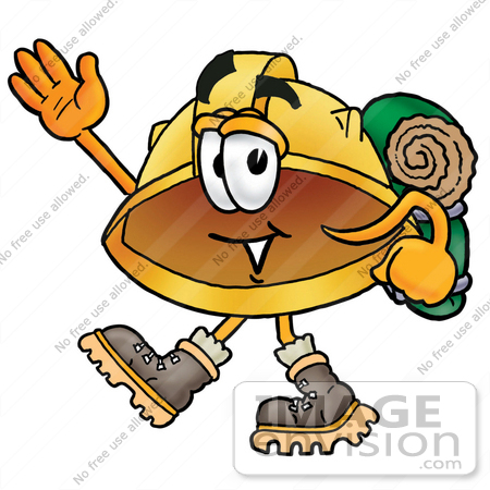 450x450 Clip Art Graphic Of A Yellow Safety Hardhat Cartoon Character