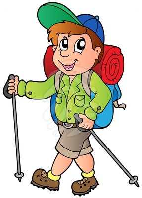 287x400 Hiking Clip Art