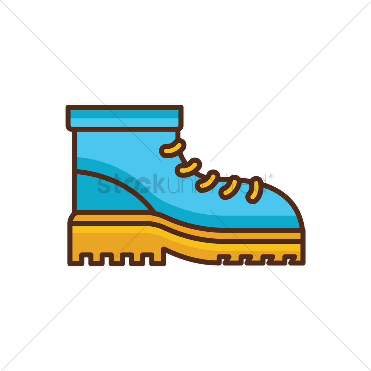 1300x1300 Hiking Boot Vector Image