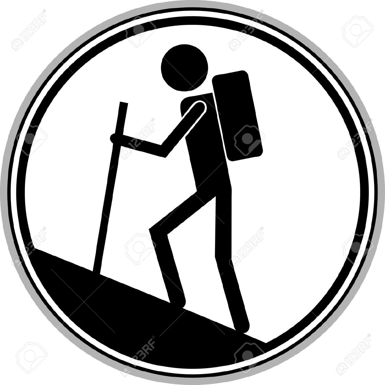 1300x1300 Main Hiking Trail Clipart