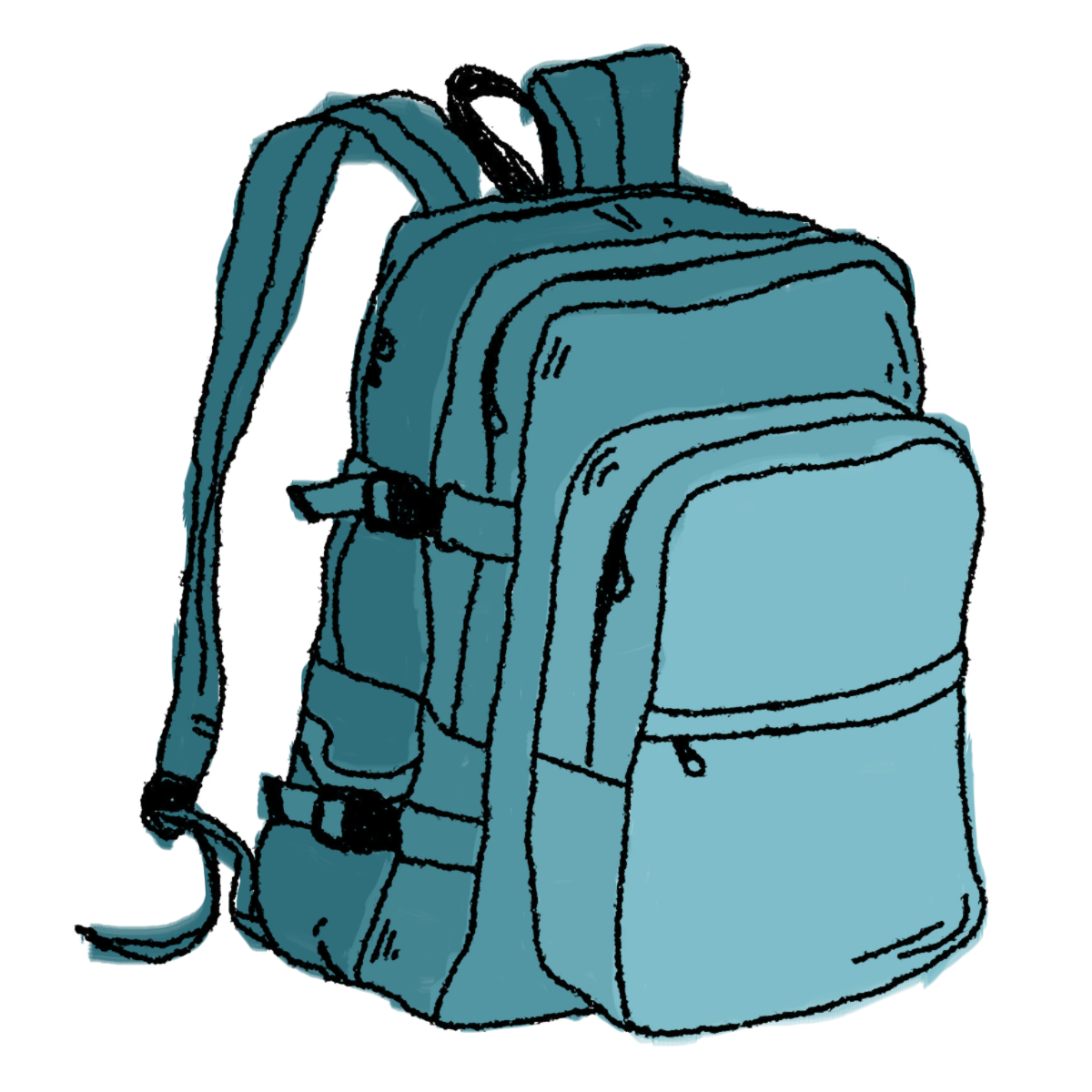 1200x1200 Free Hiking Backpack Clipart Image