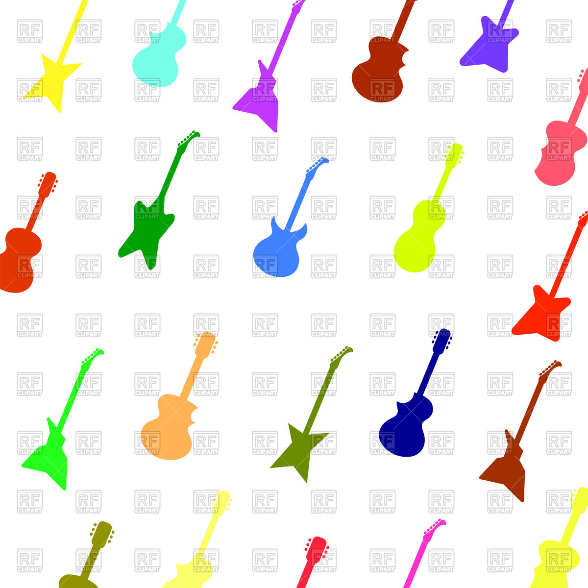 1200x1200 Guitar Background Royalty Free Vector Clip Art Image