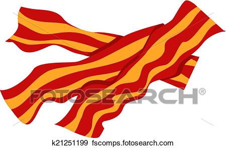 450x295 Clip Art Of Fried Bacon K21251199