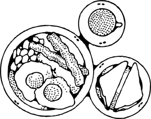 300x236 Bacon (B And W) Png, Svg Clip Art For Web