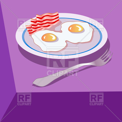 400x400 Fried Eggs With Bacon On Plate