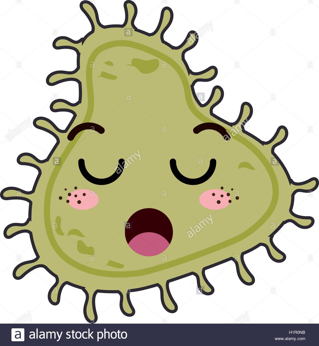1284x1390 Bacteria Kawaii Cartoon Stock Vector Art Amp Illustration, Vector