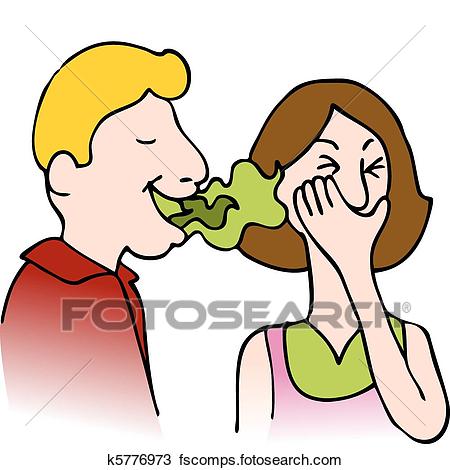 450x470 Clipart Of Bad Breath K5776973