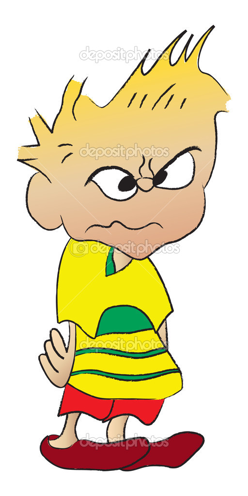 512x1024 Naughty Little Boy Clipart