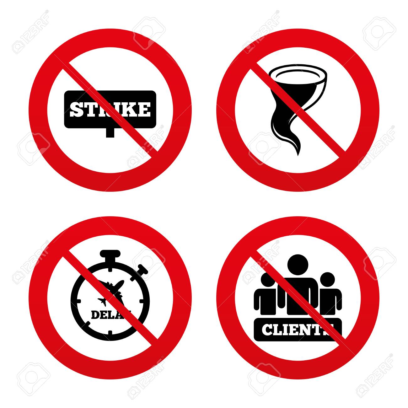 1300x1300 No, Ban Or Stop Signs. Strike Icon. Storm Bad Weather And Group