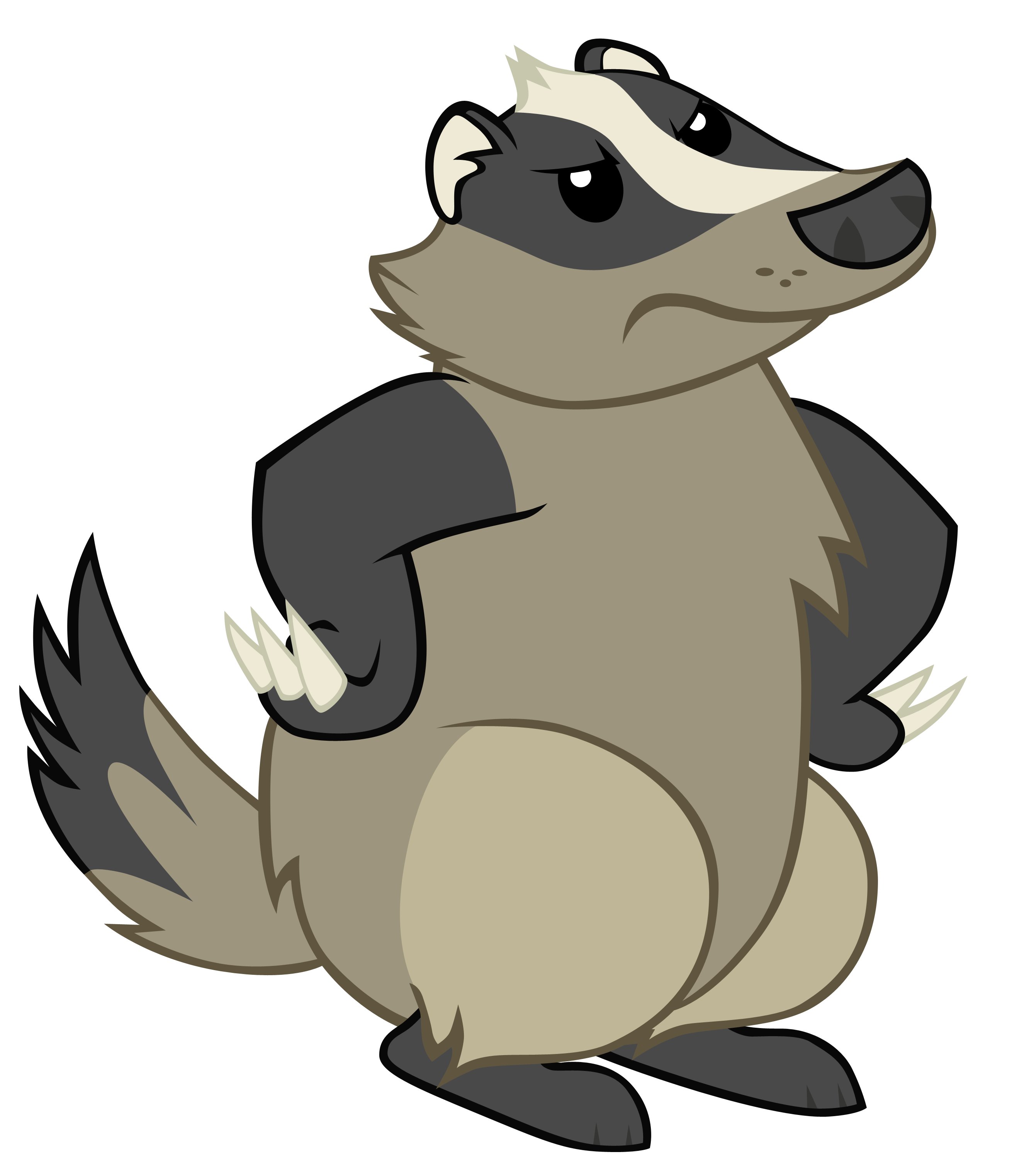 2620x3045 Badger Clipart Animated