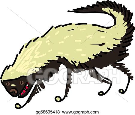 450x385 Badger Clipart Scared
