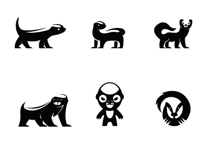 700x490 Honey Badger Clipart Black And White