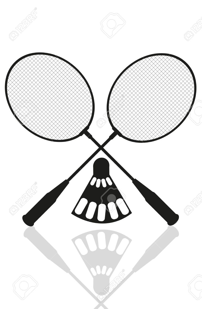 848x1300 Black Clipart Badminton