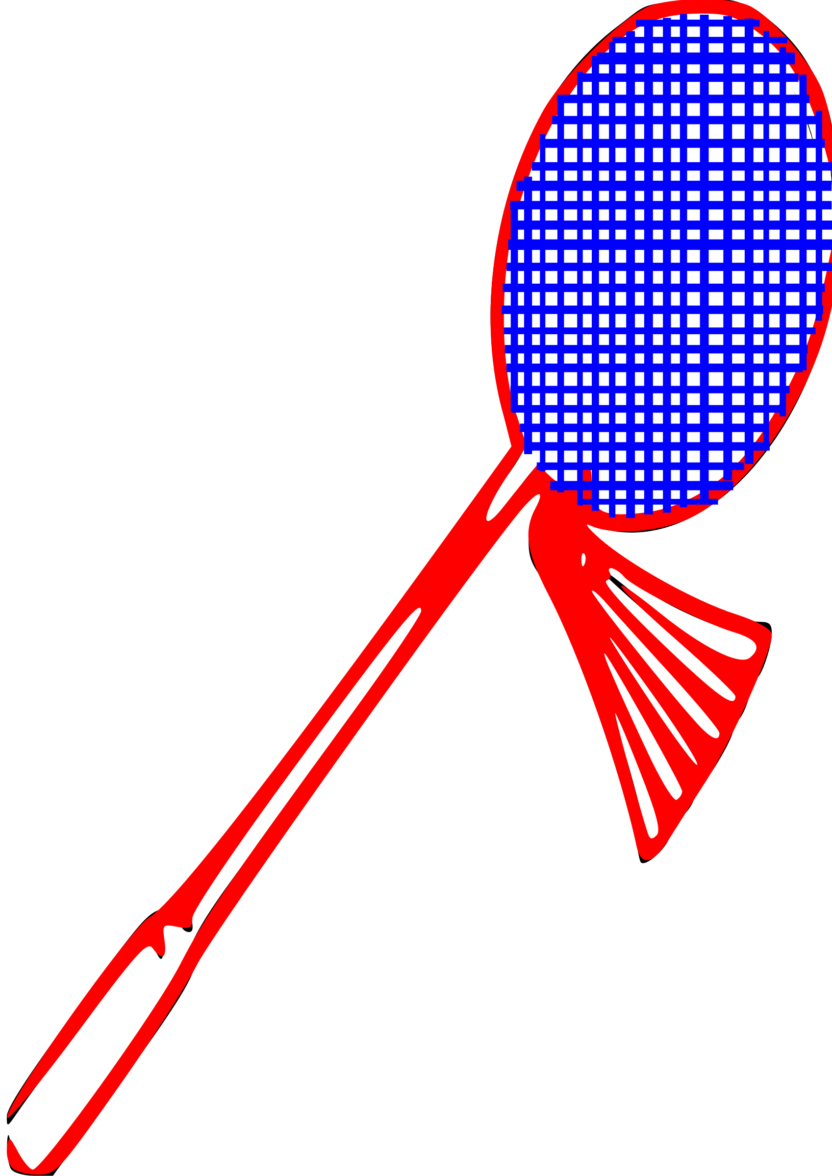 1697x2400 Outline Badminton Clipart
