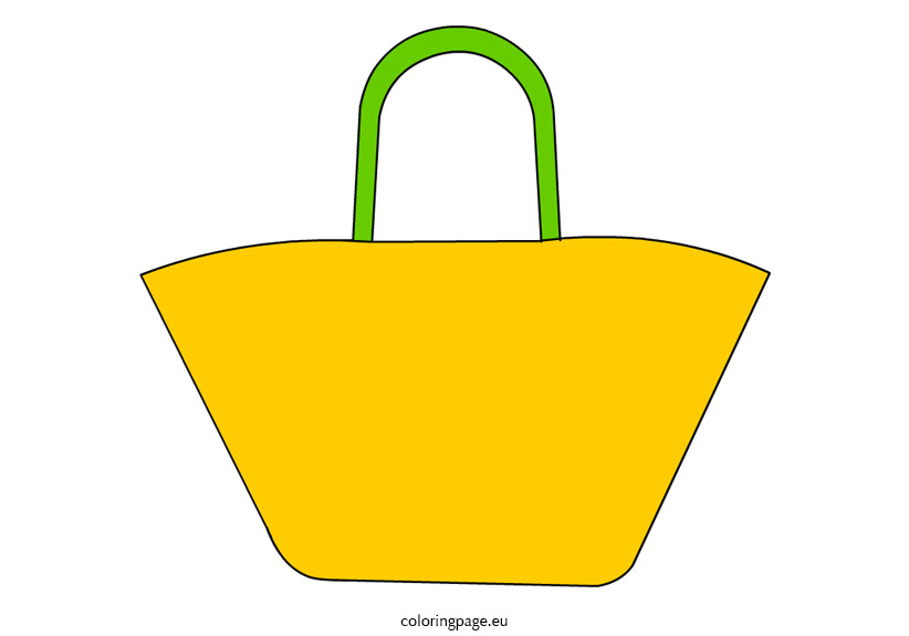 822x575 Beach Bag Clip Art Coloring Page