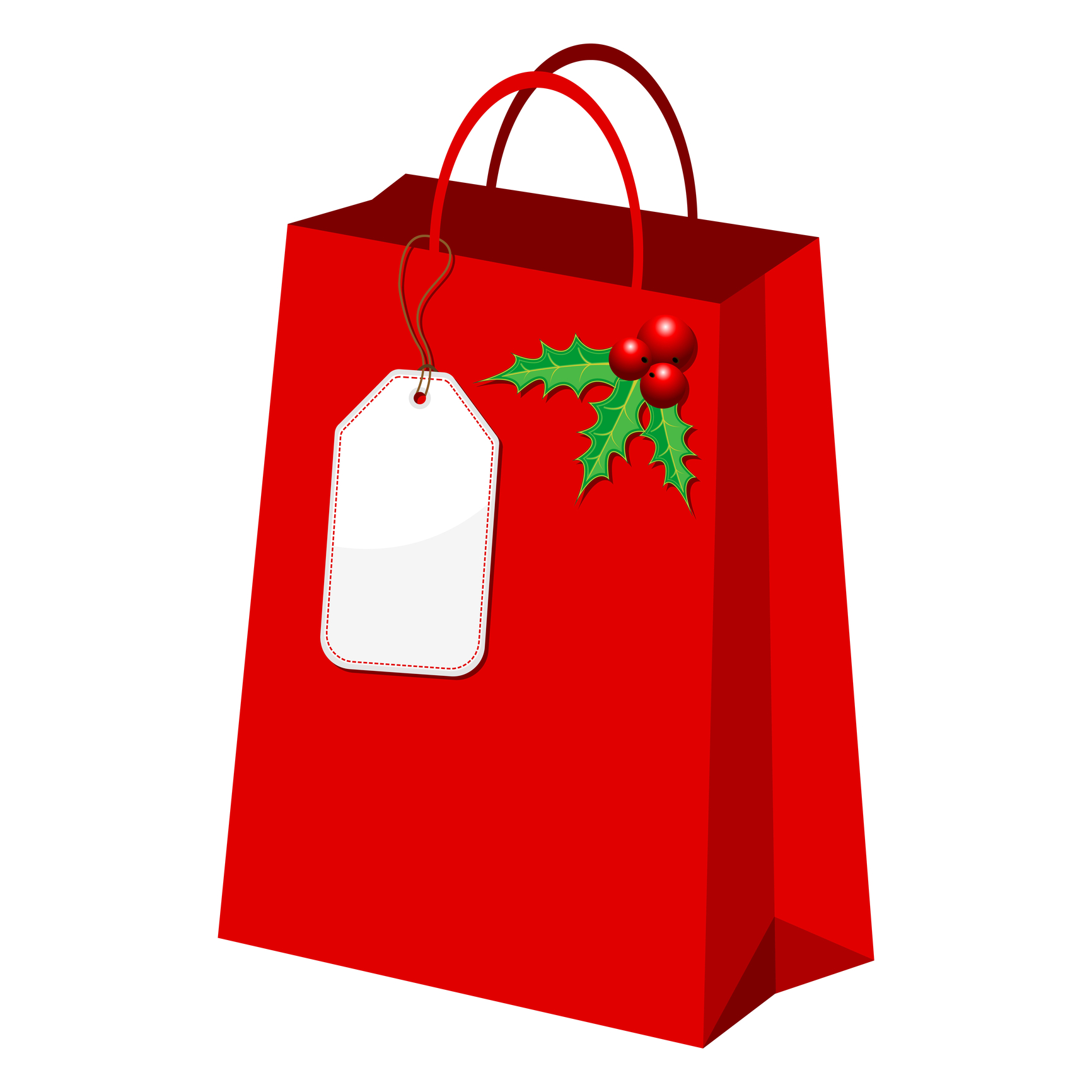 1732x1732 Christmas Gift Bag Clip Art