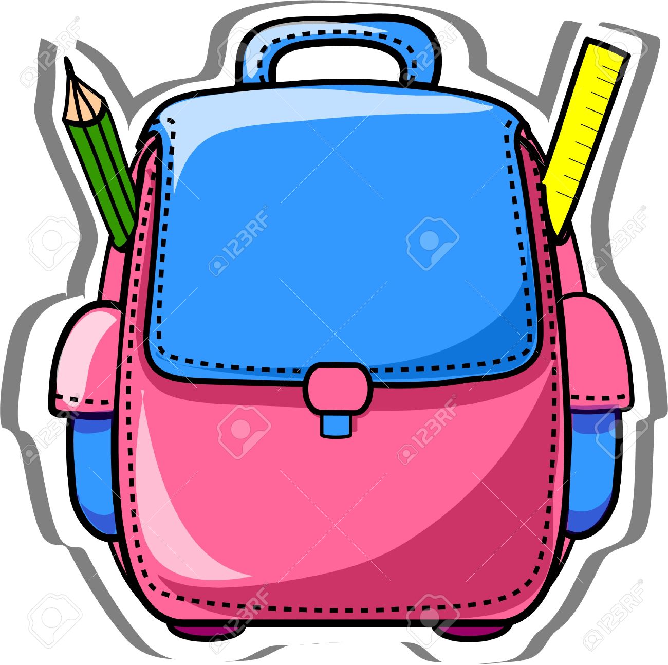1300x1294 School Bag Images Clip Art Cliparts