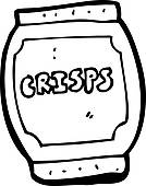 134x170 Clip Art Of Cartoon Potato Chips Bag K15558289
