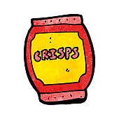 170x170 Clip Art Of Cartoon Potato Chips Bag K22251709