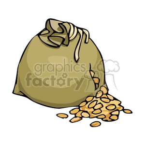 300x300 Royalty Free Bag Of Coins 149885 Vector Clip Art Image