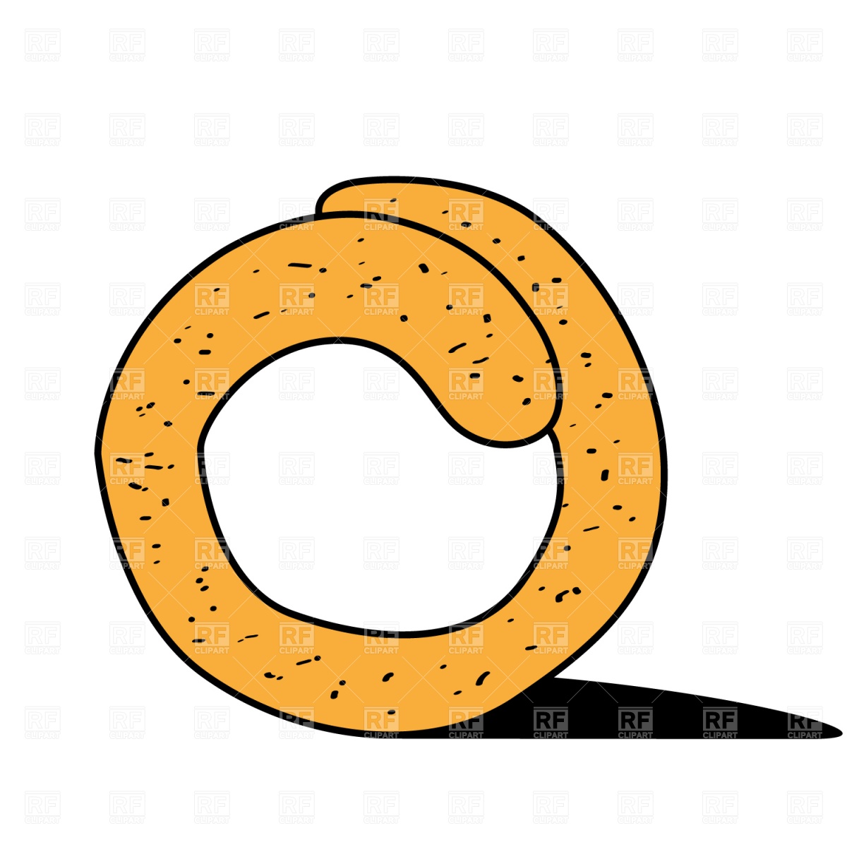 1200x1200 Bagel Royalty Free Vector Clip Art Image