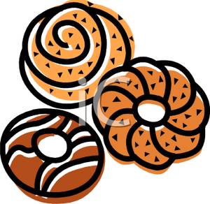 300x292 Free Clipart Image Different Doughnut Pastries