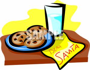 300x235 Cookies On The Plate For Santa Clipart