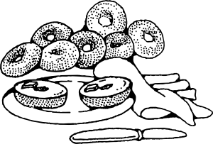 300x203 Bakery Breakfast Bagels Clip Art Free Vector 4vector