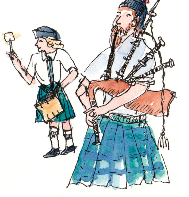 657x683 Bagpipes And Drummers Clipart