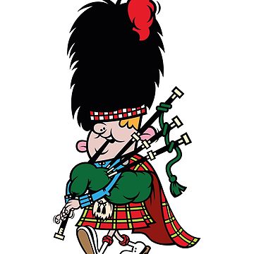 360x360 Scottish Bagpipe Player In Kilt Unisex T Shirt By Mrquickdraw