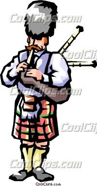 200x383 Scottish Bagpipes Clipart