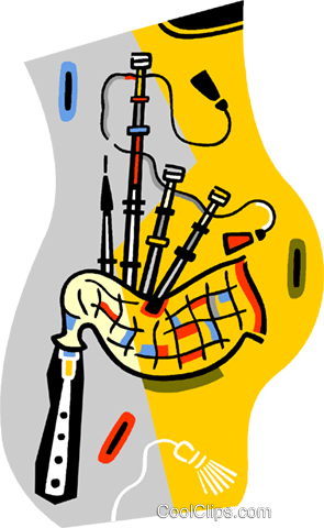 295x480 Scottish Bagpipes Royalty Free Vector Clip Art Illustration