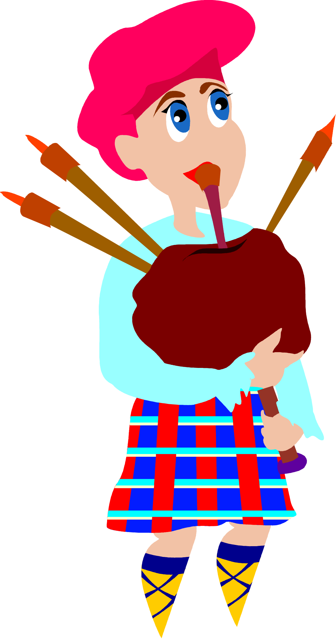 1095x2079 Free Cartoon Man Playing The Bagpipes Clip Art Image From Free