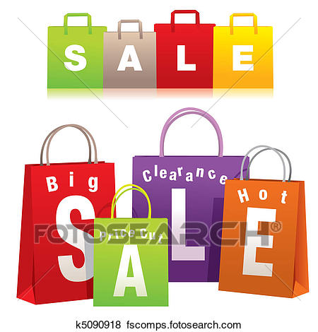 450x470 Clip Art Of Shopping Bags K5090918