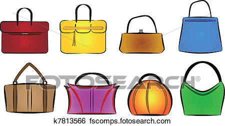 450x252 Clip Art Of Bags And Purses Vector Illustration K7813566