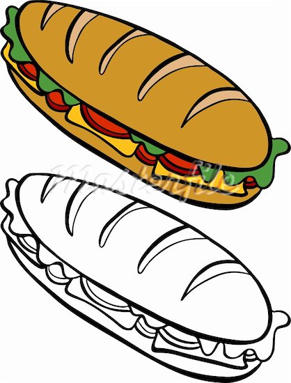 418x550 Hero Sandwich Clipart