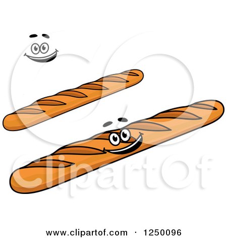 450x470 Royalty Free (Rf) Clipart Illustration Of A 3d Baguette Bread