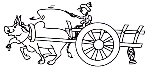 500x230 Bullock Cart Clipart