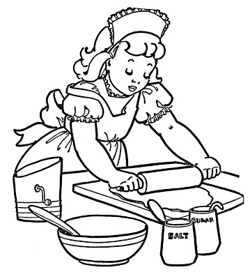 359x400 Baking Clipart Black And White