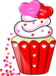 222x300 Vanilla Cupcake Clipart Valentine's Day