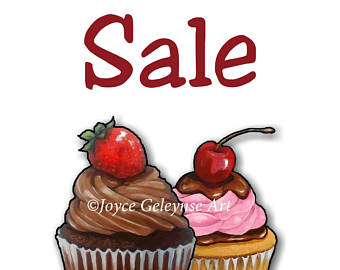 340x270 Printable Bake Sale Sign With Artwork Of Cupcakes Pink